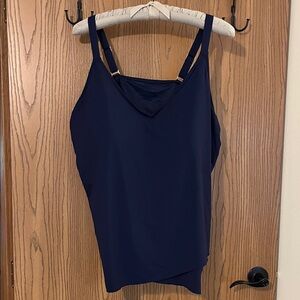 NWOT Lands’ End Size 3X (24W-26W) Navy Blue Women's Tankini SwimTop